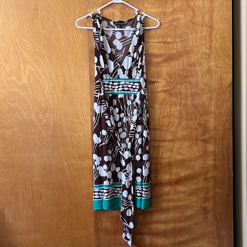 City Triangle Sun Dress Brown/Teal